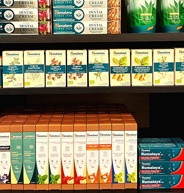 The Indian Corner at Swadish — Ayurveda, spices and wellness shelves, Brussels